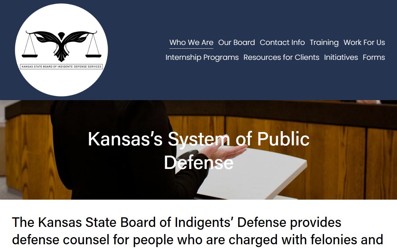 Kearny County criminal court records Kansas public defense system