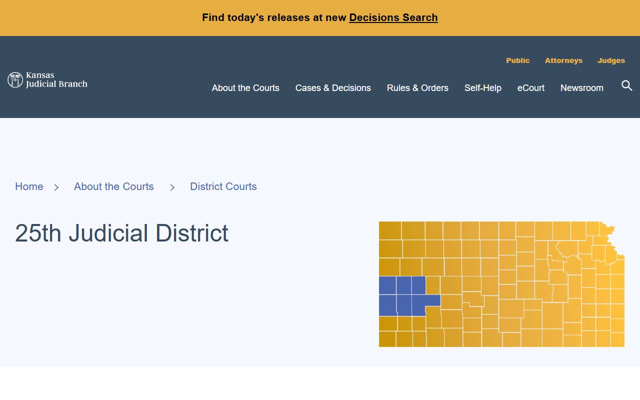 Kearny County District Court 25th Judicial District records