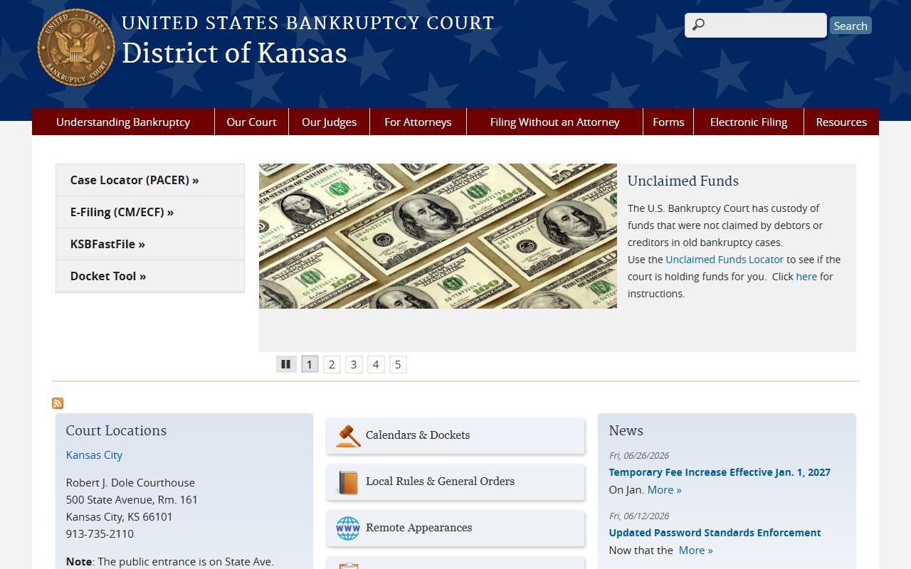 Kearny County probate records U.S. Bankruptcy Court District of Kansas